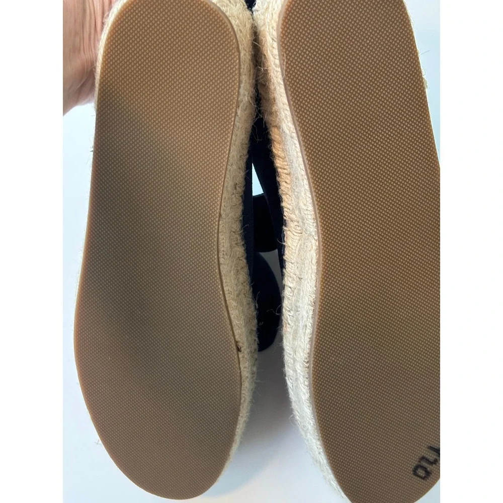 Bernardo Viola Espadrille Flats Navy Blue Womens 10 Suede‎ Knot Slip On Shoes